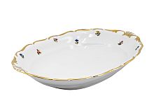 Блюдо для хлеба 36см 1шт Мелкие цветы широкая кайма Jeremy
