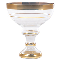 Конфетница 20см Матовая полоса золото Star Crystal