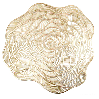 Салфетка сервировочная плейсмат 38см Аjouré золото Nouvelle Daily