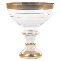 Конфетница 20см Матовая полоса золото Star Crystal