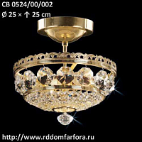 Люстра 2 рожковая (тарелка) латунь