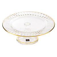 Тортница 28см на ножке Diva Golden Rim 