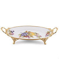 Поднос на ножках 46*24*8см с ручками Фрукты Paniz