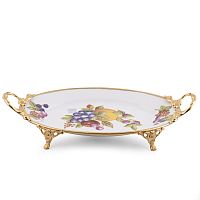 Поднос на ножках 46*24*8см с ручками Фрукты Paniz