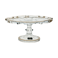 Конфетница 21см плоская на ножке Plantica Матовое золото As Crystal