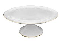 Тортница 32см н/н 1шт Белый узор слоновая кость Bernadotte