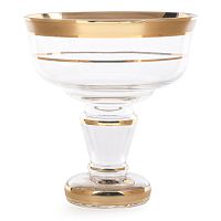 Конфетница 20см Матовая полоса золото Star Crystal