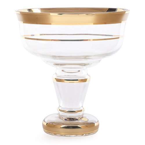 Конфетница 20см Матовая полоса золото Star Crystal Конфетница 20см Матовая полоса золото Star Crystal