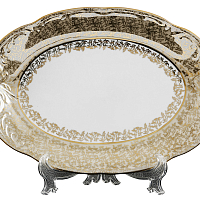 Блюдо овальное 33см 1шт Медовый Лист Roman Lidicky