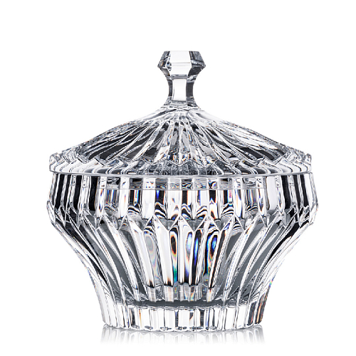 Конфетница 19см с крышкой хрусталь Crown Jewel Rogaska
