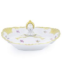 Кабаретница 26см 3 секции Мейсенский цветок Queen's Crown