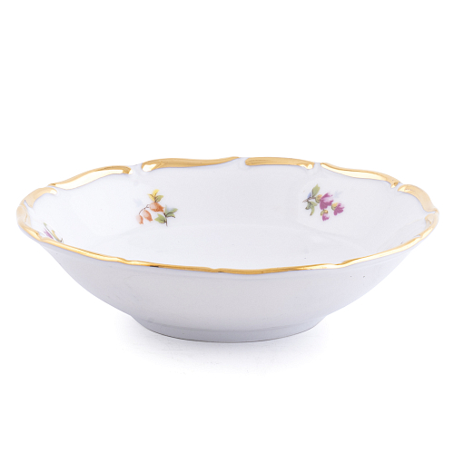 Набор салатников 13см 6шт Мелкие цветы Широкая кайма