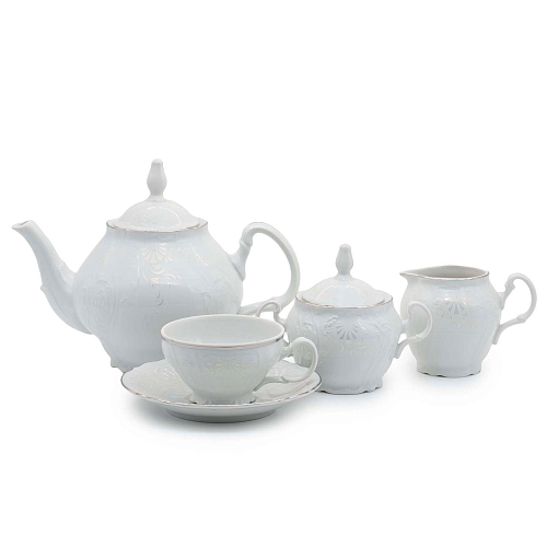 Сервиз чайный 6пер 15пр Платиновый узор Bernadotte