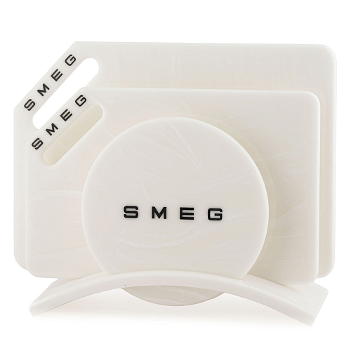 Smeg набор досок 3ки  мрамор кремовый круг