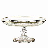Кабаретница 25*25см на ножке Fenice Матовое золото AS Crystal