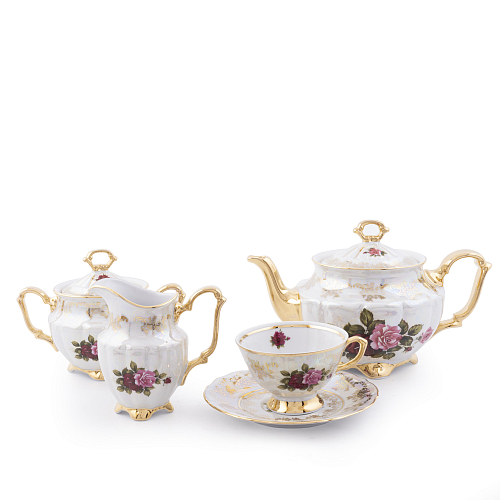 Сервиз чайный 6пер 15пр Мария Тереза Роза Repast