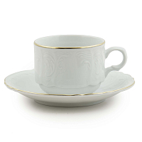 Набор чайных пар 250мл 6шт Белый узор Bernadotte 