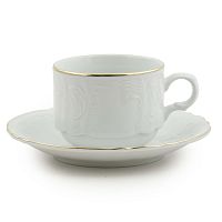 Набор чайных пар 250мл 6шт Белый узор Bernadotte 