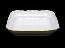 Салатница квадратная 25см Белый узор Bernadotte