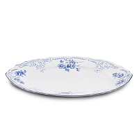 Блюдо овальное 34см Синие розы (3шт кор) Bernadotte
