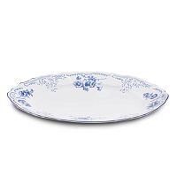 Блюдо овальное 34см Синие розы (3шт кор) Bernadotte