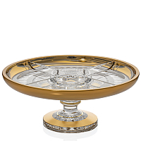 Кабаретница 31,5см н/н хрусталь с золотом Moser Crystal HeArt