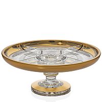 Кабаретница 31,5см н/н хрусталь с золотом Moser Crystal HeArt