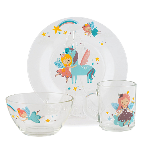 Набор детской посуды 3пр Принцессы Набор детской посуды 3пр Принцессы