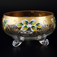 Конфетница 16см тройножка золото Star Crystal