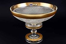 Фруктовница 305мл хрусталь с золотом Max Crystal