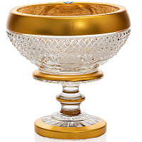 Конфетница 15см н/н хрусталь с золотом Фелиция Crystal HeArt