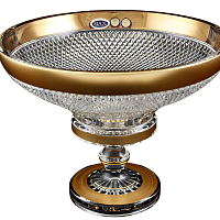 Фруктовница 305мл хрусталь с золотом Max Crystal