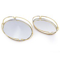 Набор подносов 2шт Gold