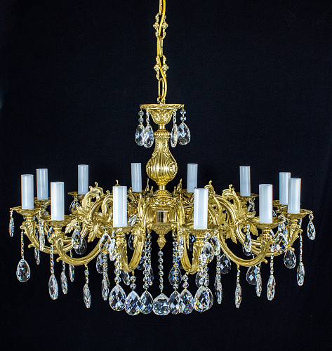 Люстра 12 рожковая золото Royal Bohemia