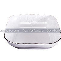 Салатница квадратная 16см Платиновый узор Bernadotte