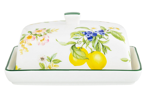 Масленка с крышкой 13,5см Лимоны Elan Gallery