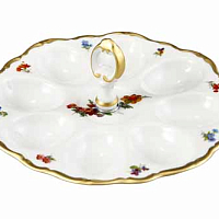 Поднос для яиц 20см с ручкой Мейсенский букет Queen's Crown
