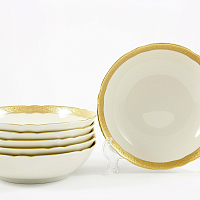 Набор салатников 19см 6шт Constanza Creme Gold 9349 Falkenporzellan