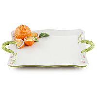 Поднос 38*30см квадратный Апельсин Annaluma
