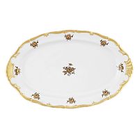 Блюдо овальное 25см 1шт Золотая Роза Queen's Crown