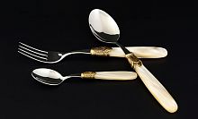 Набор столовых приборов 36пр Ischia Antique Gold Shampagne Steel Domus Design
