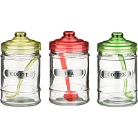 Набор емкостей для сыпучих продуктов с ложками 3шт