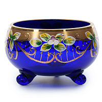 Тройножка 13см золото синий фон Modra Star Crystal