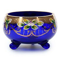 Тройножка 13см золото синий фон Modra Star Crystal