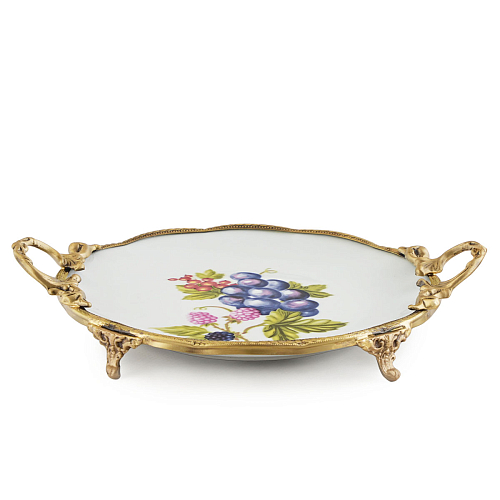 Набор блюд 3шт 19*24-3см Фрукты бронза Paniz