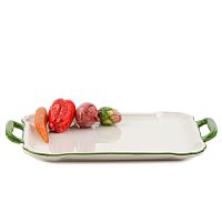Поднос 38*24см прямоугольный с ручками Овощи Annaluma