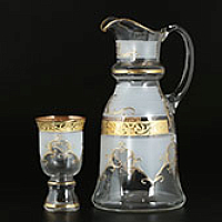 Набор 7пр графин и стаканы Махараджа раскрытый с/ф золото Balvinglass