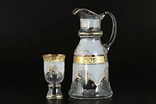 Набор 7пр графин и стаканы Махараджа раскрытый с/ф золото Balvinglass