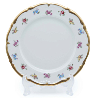 Набор тарелок 21см 6шт Мейсенский цветок Queen's Crown
