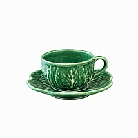 Чашка с блюдцем 220мл Капуста Green